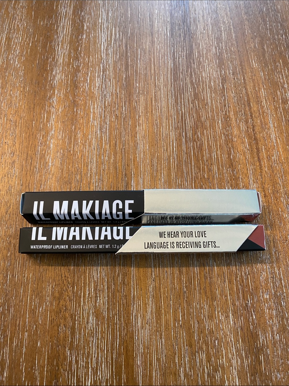 IL MAKIAGE Waterproof Lipliner Duo — Black & Silver Boxes